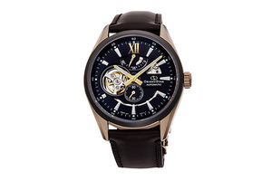 ORIENT STAR: Mechanische Modern Uhr, Leder Band - 41.0mm (RE-AV0115S)