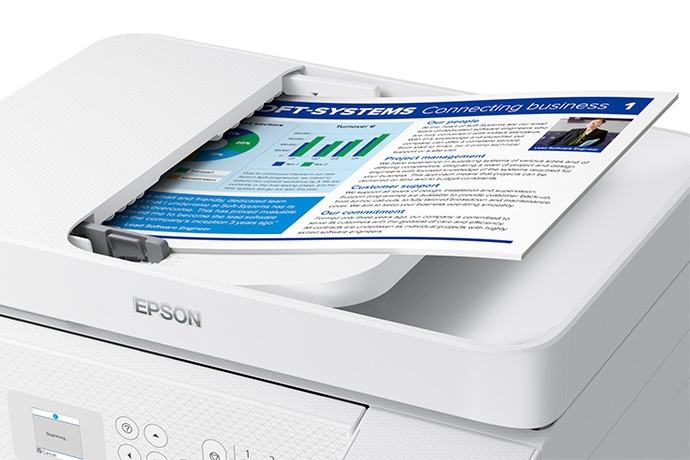 Epson EcoTank ET-4800 Imprimante multifonction 4 en 1 (photocopieur, scanner,  imprimante, fax, DIN A4, ADF, WiFi, Ethernet, écran, USB 2.0), grand  réservoir d'encre, grande portée, faible coût de page : :  Informatique