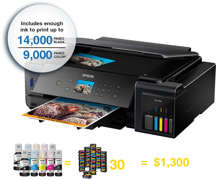 Ecotank Supertank Refillable Ink Printers Premium Everyday Printing Epson Us 0075