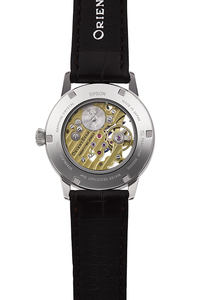ORIENT STAR: Reloj clásico mecánico con correa de cocodrilo - 38,8 mm (RE-AZ0001S)