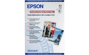 Epson Premium Semigloss Photo Paper - A3 20 Sheets
