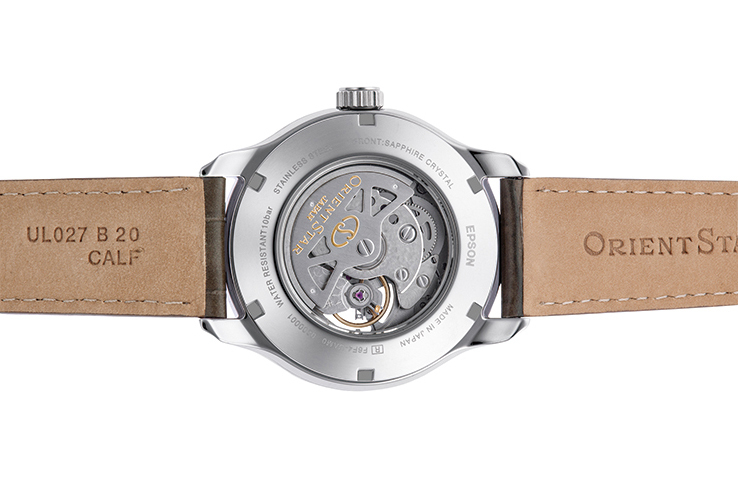 ORIENT STAR: Mechanical Contemporary Watch, Leather Strap - 41.0mm (RE-AV0B10G)