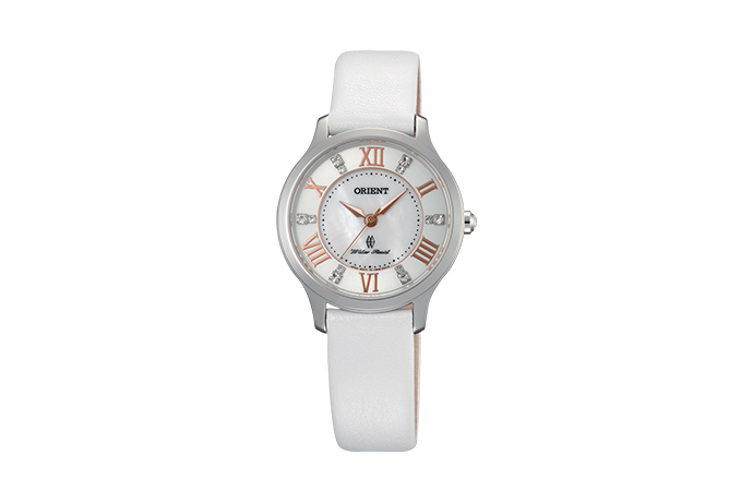 Orient: Cuarzo Contemporary Reloj, Cuero Correa - 30.5mm (UB9B005W)