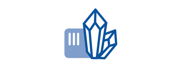 Quartz crystal and computer chip icon