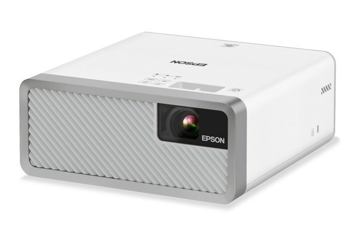EF-100 Mini-Laser Streaming Projector with Android TV - White - Certified ReNew