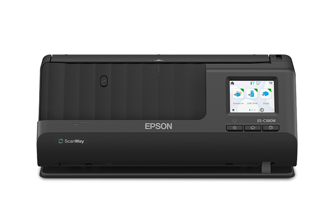 WorkForce ES-C380W Wireless Compact Document Scanner with LCD Touchscreen