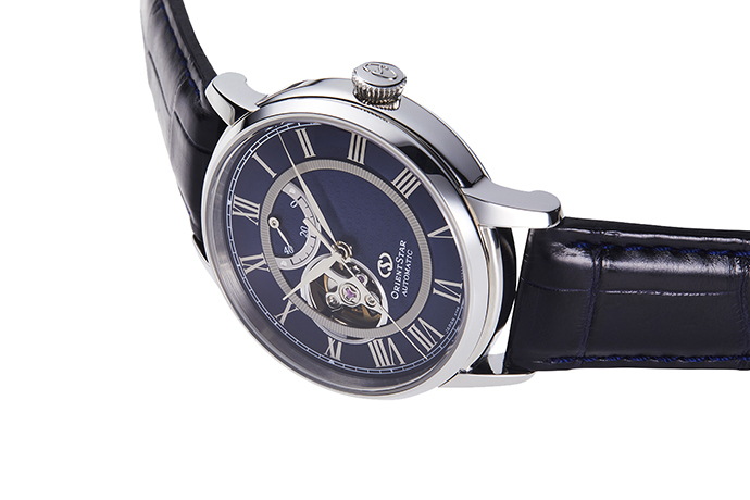 ORIENT STAR: Mecánico Clásico Reloj, Piel de cocodrilo Correa - 40.0mm (RE-HH0002L0)