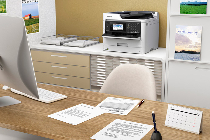 WorkForce Pro WF-M5799 Workgroup Monochrome Multifunction Printer with Replaceable Ink Pack System