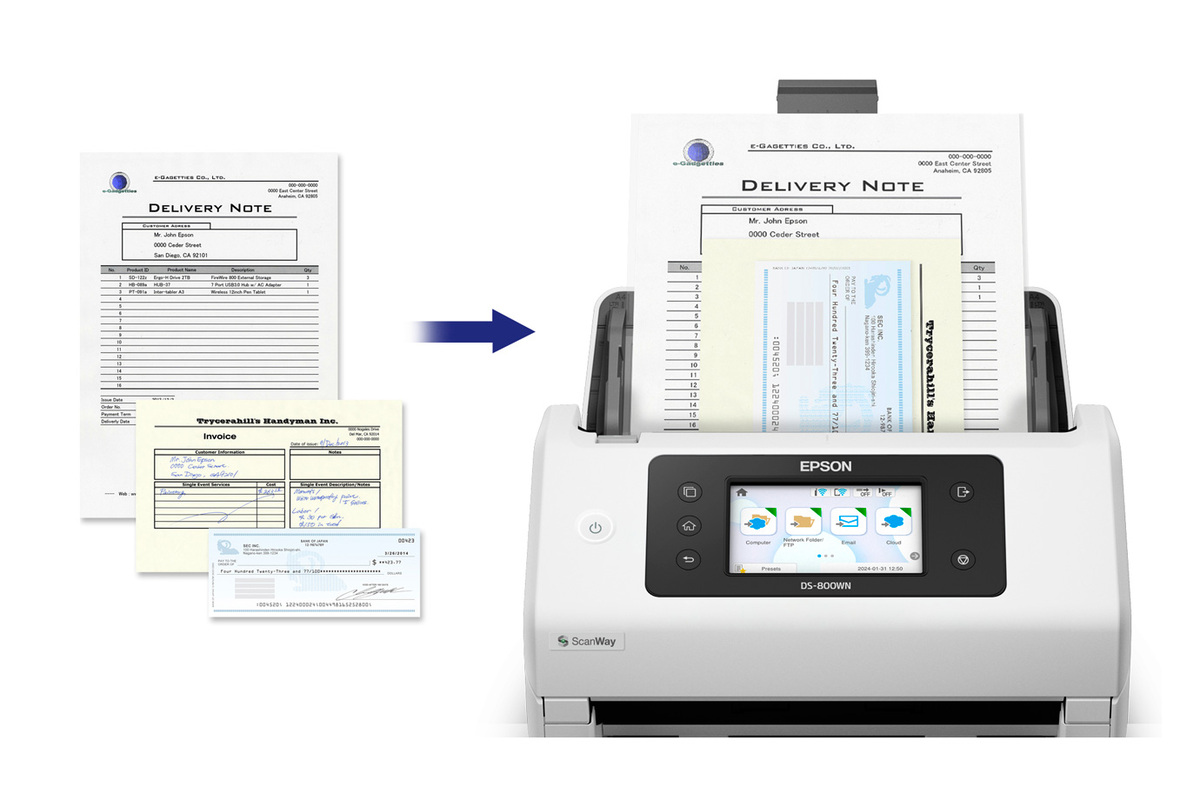 Escáner Inalámbrico de Alta Velocidad Epson DS-800WN