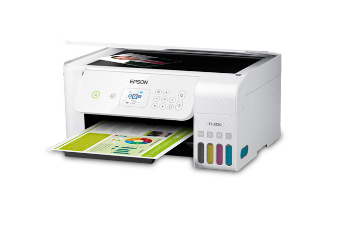  Epson EcoTank ET-2720 - Impresora multifuncional inalámbrica a  color con escáner y copiadora. : Productos de Oficina