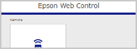 Epson Web Control interface