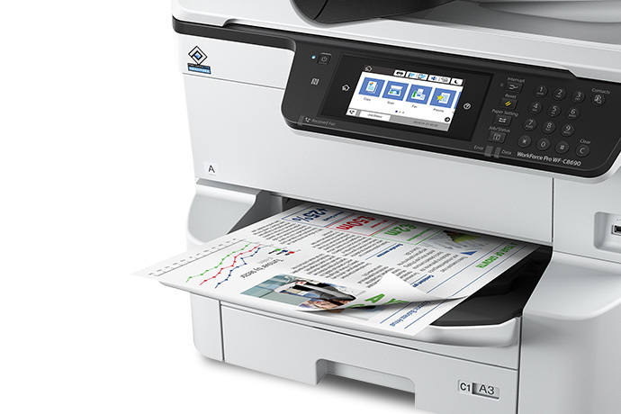 IMPRESORA EPSON WF-C878R MULTIFUNCIONAL A3 COLOR WiFi (C11CH60301) DUPLEX