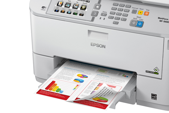 Epson WorkForce Pro WF-5690 Network Multifunction Color Printer with PCL/Adobe PS - Certified ReNew
