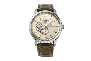 ORIENT STAR: Mechanical Contemporary Watch, Leather Strap - 41.0mm (RE-AV0B10G)