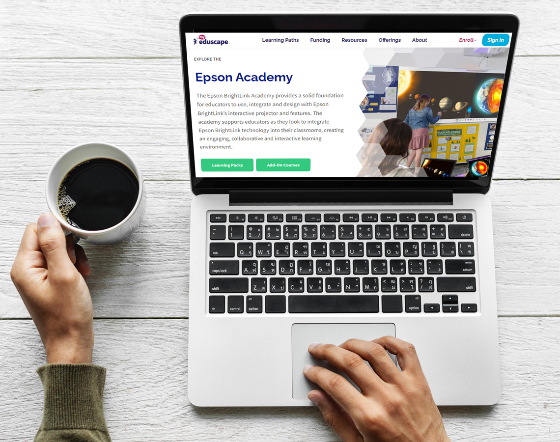 User working on  a laptop