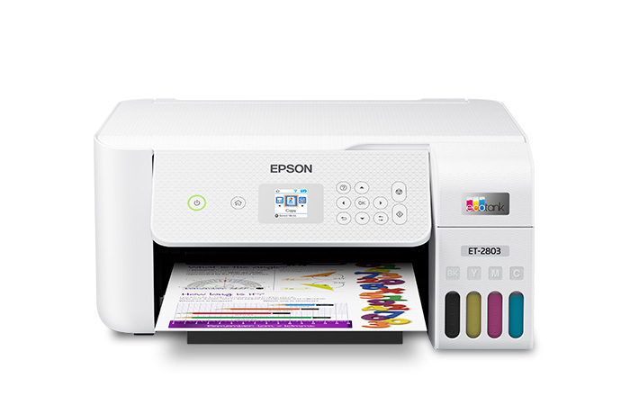 EcoTank ET-2803 Wireless Colour All-in-One Cartridge-Free Supertank Printer with Scan and Copy