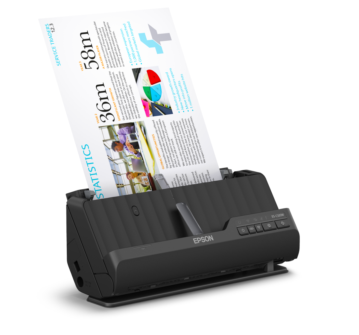 Epson WorkForce ES-C320W Wi-Fi Portable Sheet-fed Document Scanner