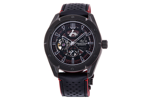 ORIENT STAR: Mecánico Sports Reloj, Cuero Correa - 42.6mm (RE-AV0A03B)