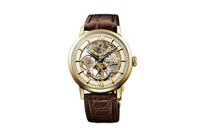 ORIENT STAR: Mechanical Classic Watch, Crocodile Leather Strap - 39.0mm (DX02001C)