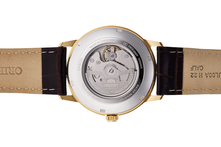 ORIENT: Mechanical Contemporary Watch, Leather Strap - 41.6mm (RA-AC0F04S)