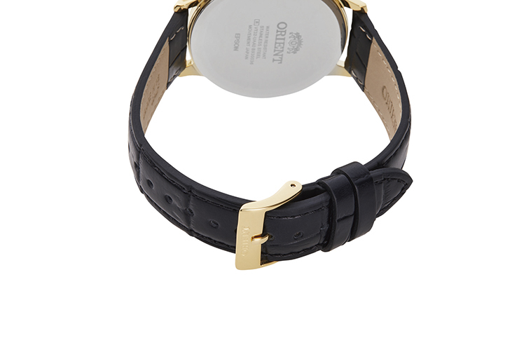 ORIENT: Quartz Contemporary Watch, Leather Strap - 39.0mm (RF-QD0002B)