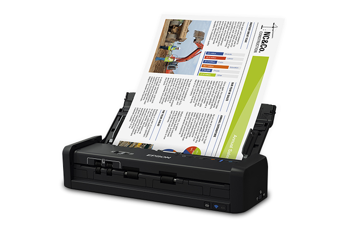 WorkForce ES-300W Wireless Portable Duplex Document Scanner with ADF - Certified ReNew