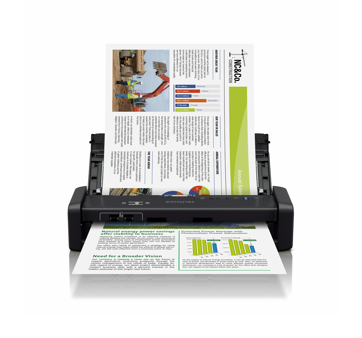 Epson WorkForce DS-360W Wi-Fi Portable Sheet-fed Document Scanner