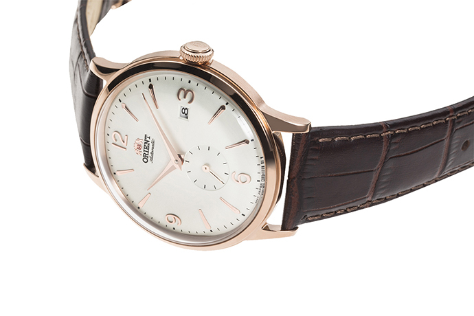 Orient bambino small sales seconds rose gold