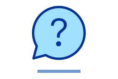 Question mark in a speech bubble icon
