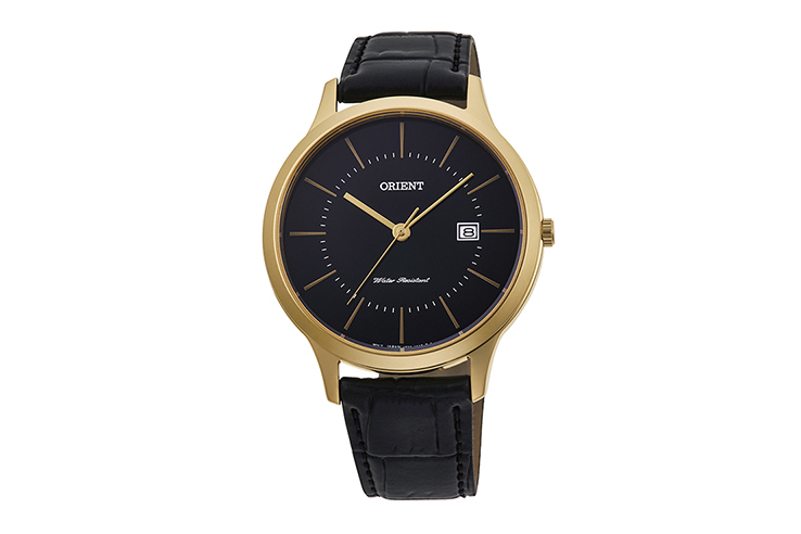 ORIENT: Quartz Contemporary Watch, Leather Strap - 39.0mm (RF-QD0002B)
