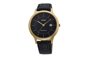 Orient: Cuarzo Contemporary Reloj, Cuero Correa - 40.0mm (GW05003W)