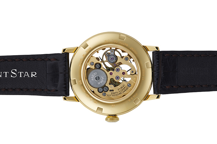 ORIENT STAR: Mechanical Classic Watch, Crocodile Leather Strap - 39.0mm (DX02001C)
