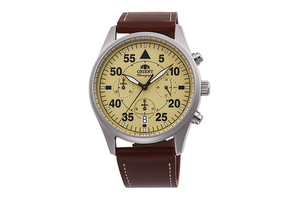 ORIENT: Quartz Sports Watch, Leather Strap - 42.4mm (RA-KV0503Y)