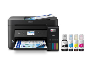 Epson EcoTank ET-2850 Impresora inalámbrica de inyección de tinta Supertank  todo en uno, sin cartuchos, color blanco, copia de escaneo de impresión