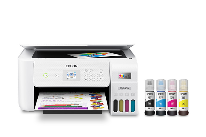 Epson EcoTank ET-2803 Wireless All-in-One Cartridge-Free Printer