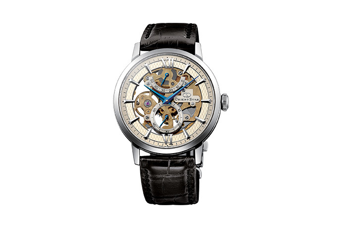 Orient Star: Mecánico Clásico Reloj, Piel de cocodrilo Correa - 39.0mm (DX02002S)