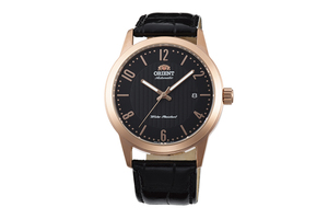 Orient: Mecánico Contemporary Reloj, Cuero Correa - 41.0mm (AC05005B)