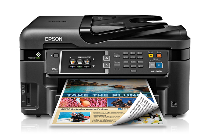  Epson  WorkForce WF 3620  All in One Printer Inkjet 