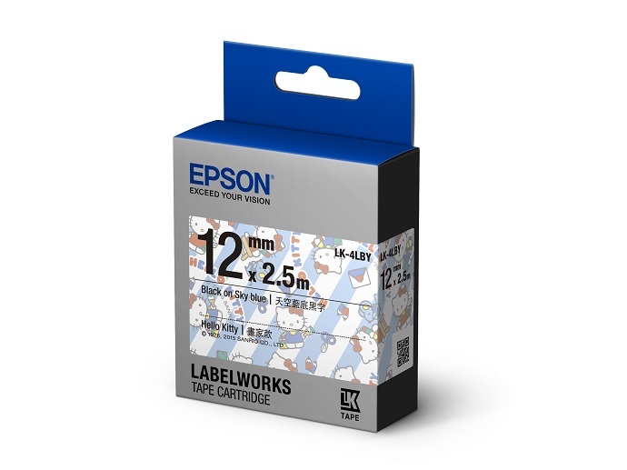 Kitty系列LK-4LBY畫家款 天空藍底黑字