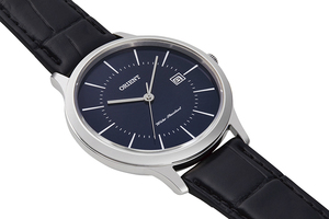 ORIENT: Quartz Contemporary Watch, Leather Strap - 39.0mm (RF-QD0005L)