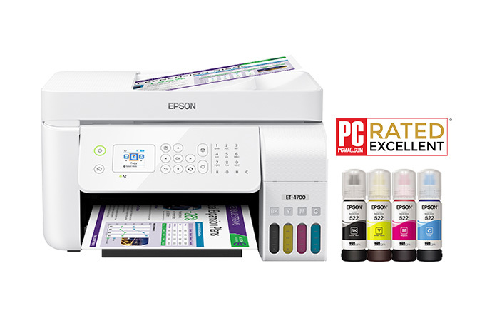 Epson EcoTank ET-4700 - Imprimante multifonctions - couleur - jet d'encre -  A4/Legal (support) - jusqu'à 10 ppm (impression) - 100 feuilles - 33.6  Kbits/s - USB, LAN, Wi-Fi - noir - Imprimante multifonction - Achat & prix