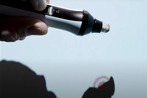 BrightLink projecting onto a classroom display