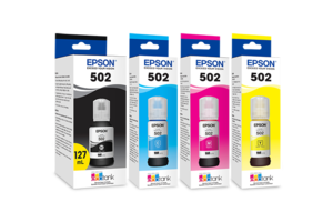 Epson 502, Multi-Color Ink Bottles, C/M/Y 3-Pack