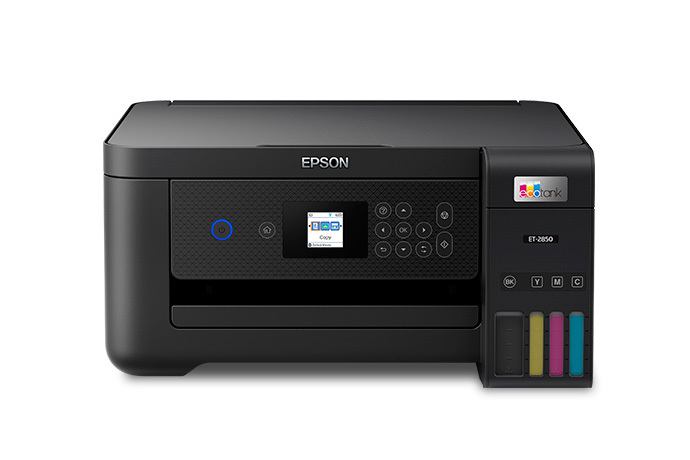 Epson EcoTank ET-2850 Wireless Color All-in-One Cartridge-Free Supertank  Printer with Scan, Copy and Auto 2-Sided Printing - Black, Medium