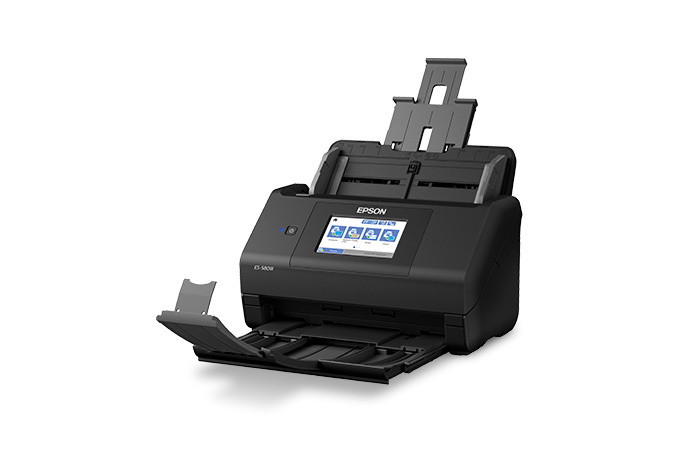 ES-580W scanner with paper tray