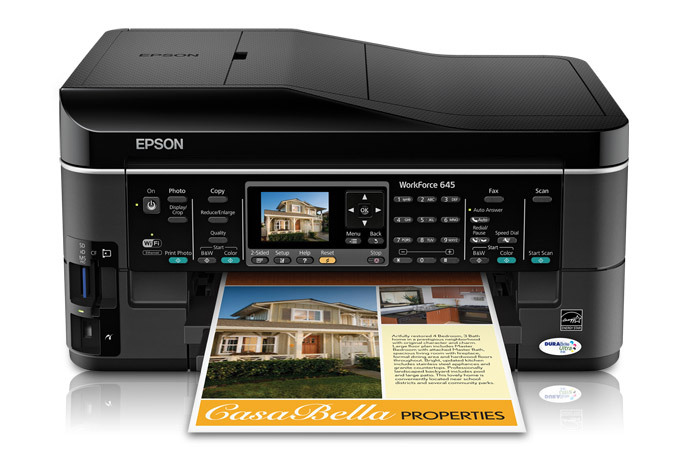  Epson  WorkForce  645  All in One Printer Inkjet Printers 