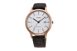 ORIENT: Quartz Contemporary Watch, Leather Strap - 39.0mm (RF-QD0001S)