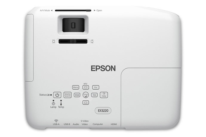 Epson EX3220 Proyector con resolución SVGA, brillo de color (salida de luz  de color) y brillo blanco de 3000 lúmenes, con 3LCD.