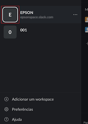 Menu escuro de suporte do produto com o bot&atilde;o P.S. selecionado