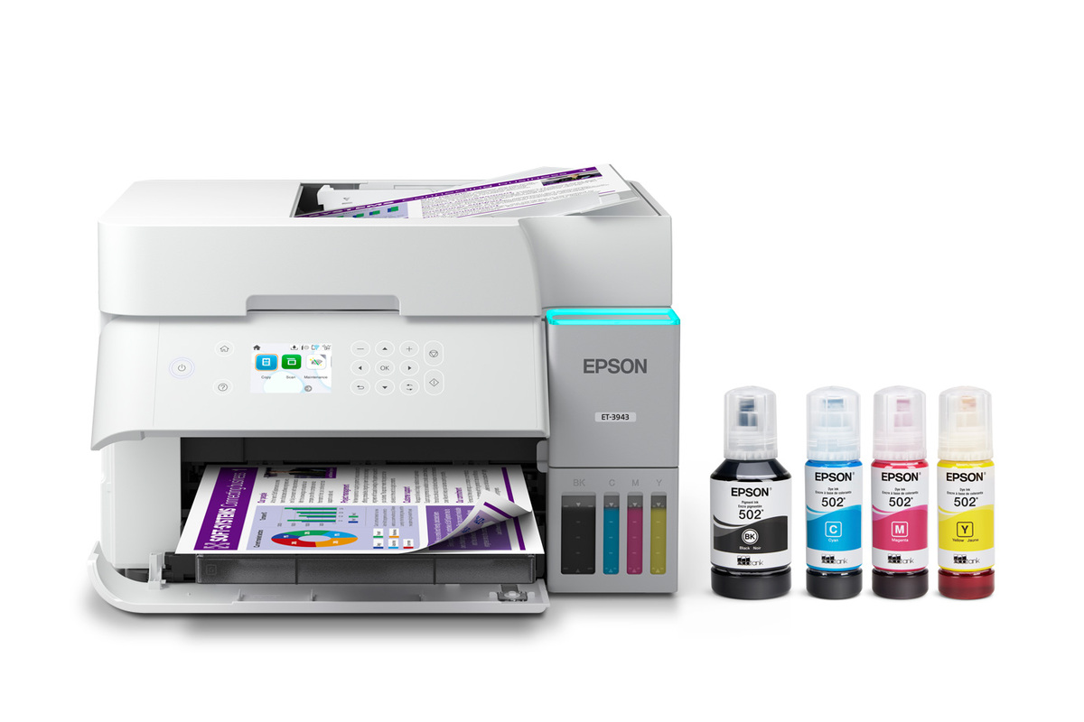 EcoTank ET-3943 Wireless All-in-One Color Supertank Printer – White